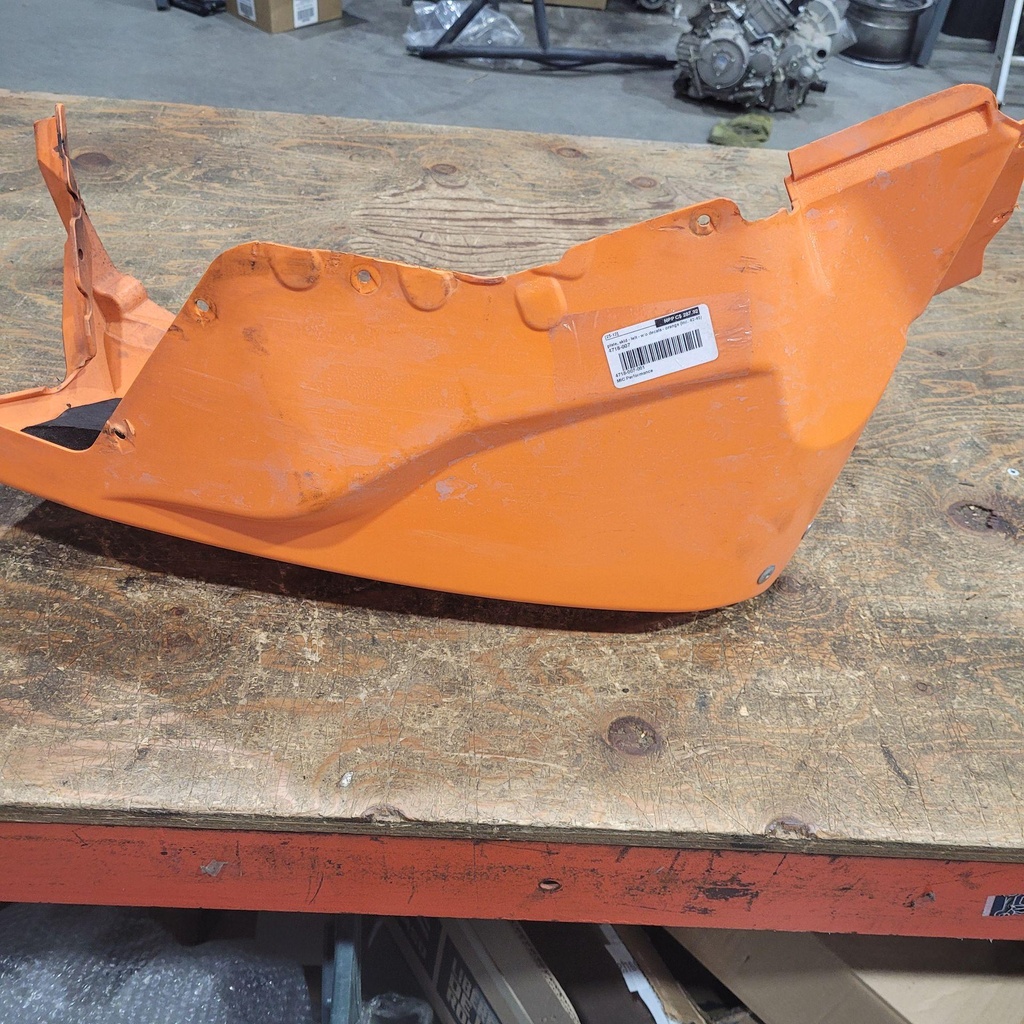 plate, skid - left - w/o decals - orange (inc. 42-46)