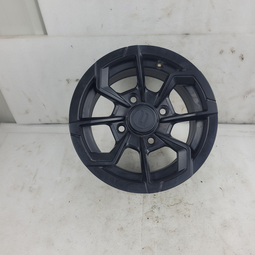 rear rim, matte black full matte black@aluminum rim@12''