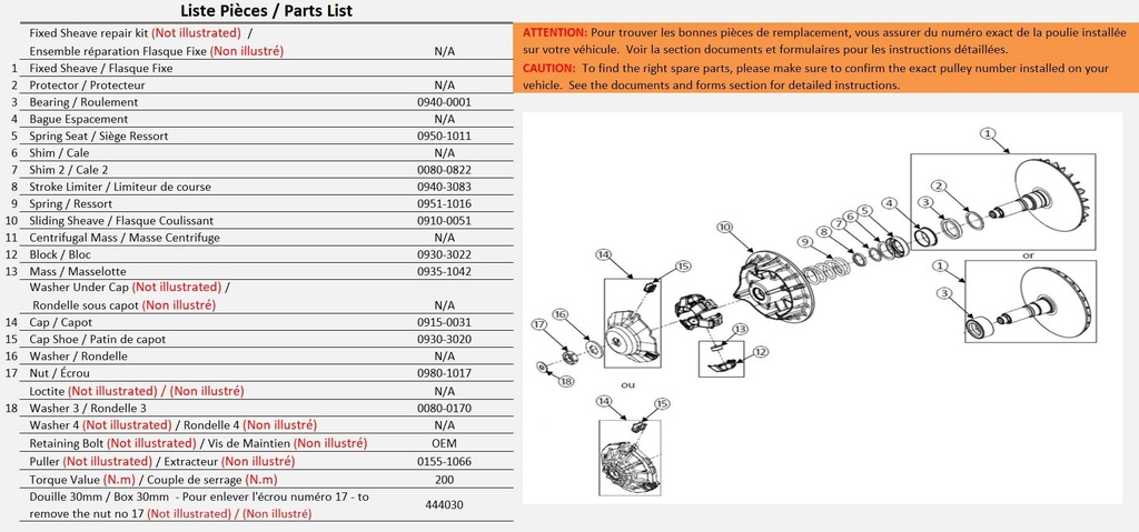 CLUTCH TRAILBLOC CAN-AM OUTLANDER/RENEGADE 1000 XMR 2013-22