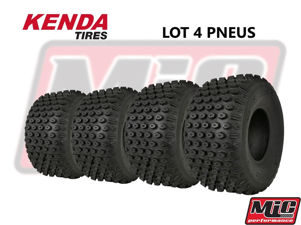 [LOT-10-K2909] LOT de 4 PNEUS KENDA 19X7-8 2PR SCORPION K290