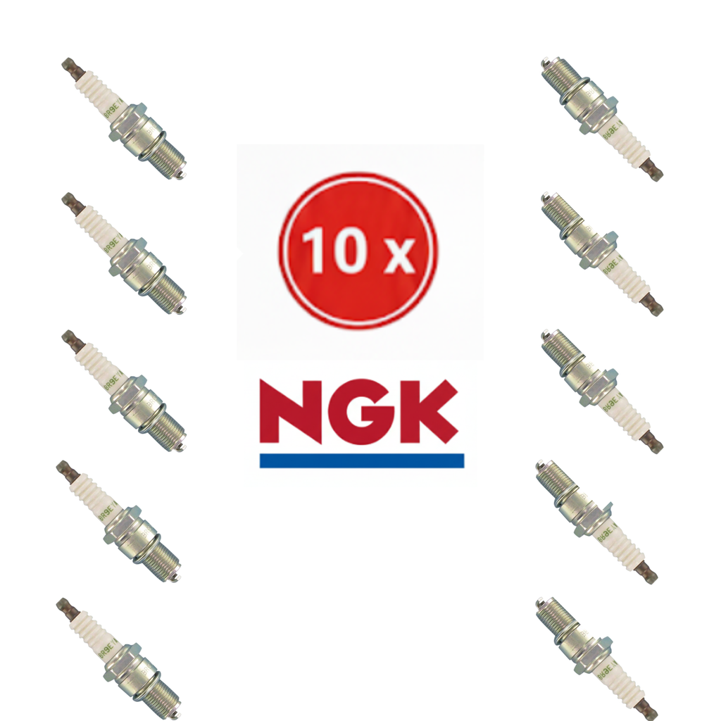 [BR9EYA] Lot de 10 Bougies NGK BR9EYA V-Power (V-Groove) - Allumage Amélioré pour Motoneige/Motocross 2T