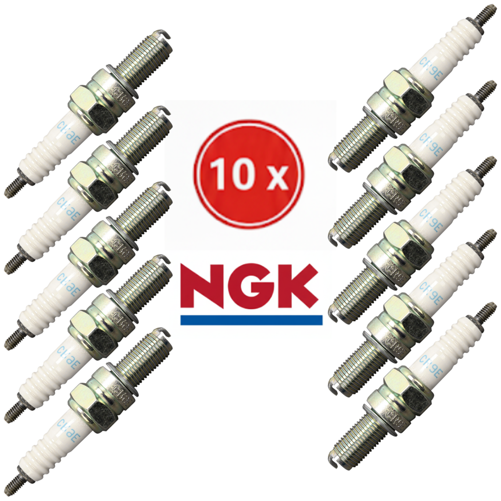 [CR9E] Lot de 10 Bougies NGK CR9E - Le Standard OEM pour Moto Sportive (GSX-R, R6, Ninja)