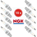 Set of 10 NGK BR9ECS Spark Plugs (Anti-Vibration) - Extreme Reliability for Polaris / Ski-Doo 2-Stroke Snowmobiles