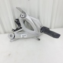 rh crystal silver rear footrest support